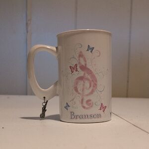 Branson Musical Note Mug with Butterflies